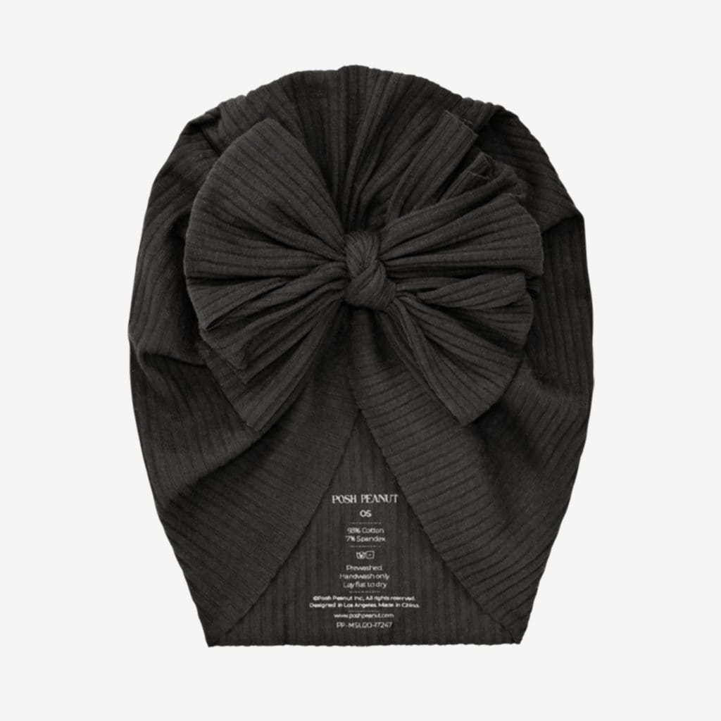 Black Molly Turban Bow