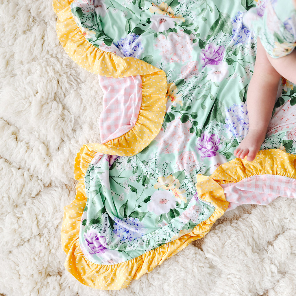 Erin & Lilia Ruffled Luxe Patoo® Blanket