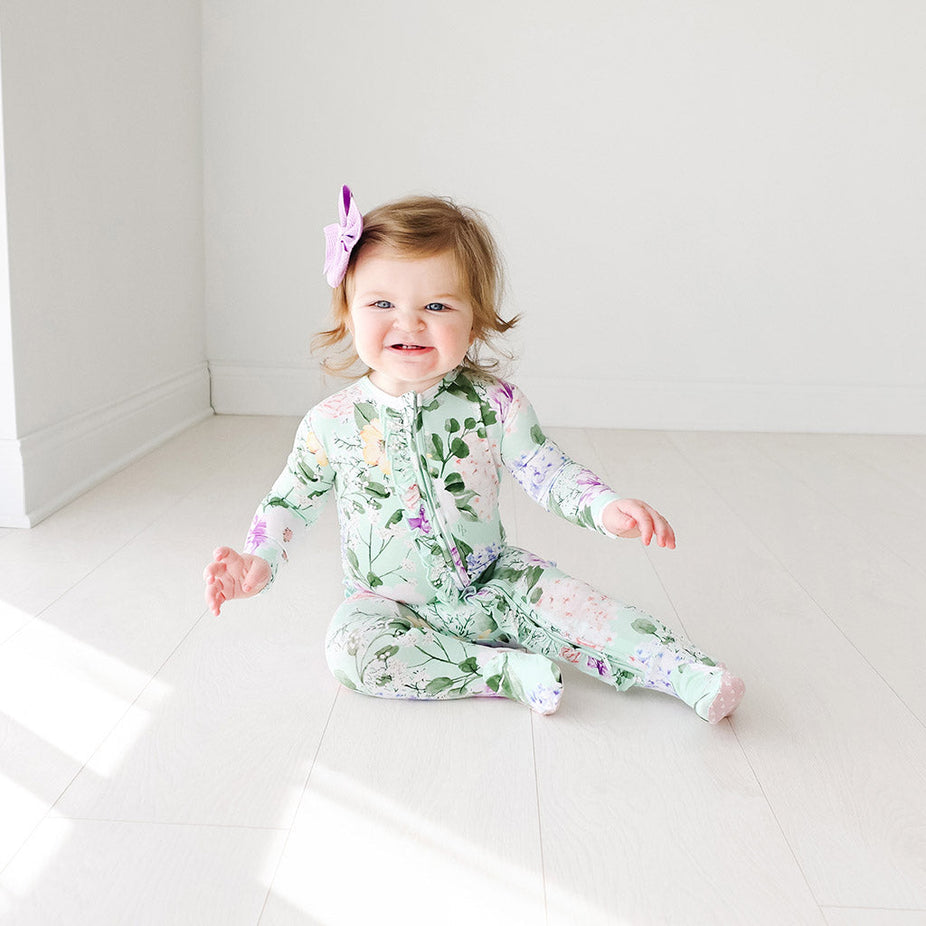 Erin Footie Ruffled Zippered One Piece