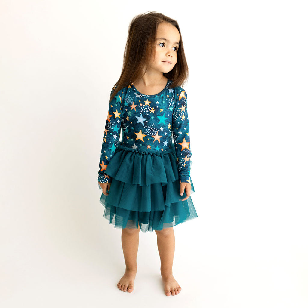 Rogan Long Sleeve Tulle Dress