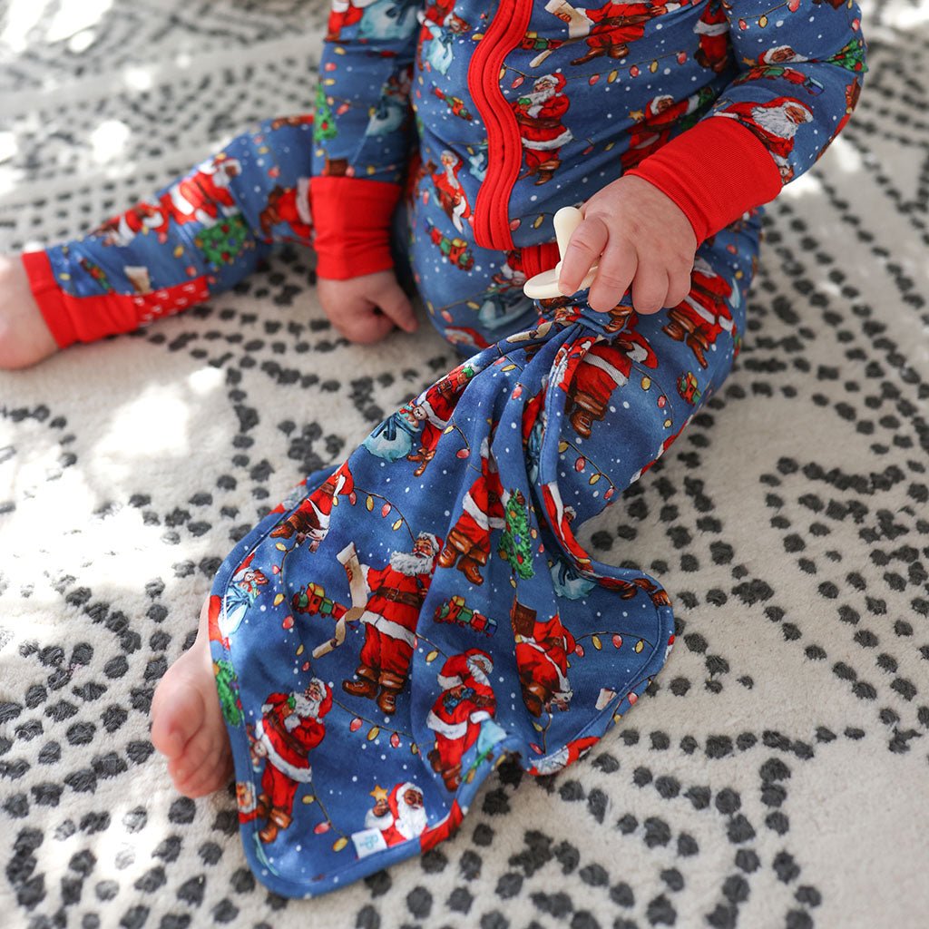 Santa Claus & Red Tartan Plaid Lovey