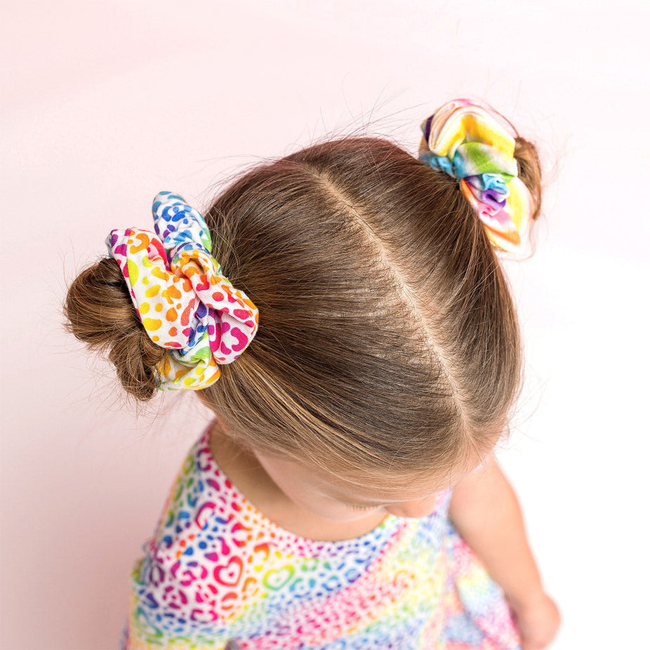 Lisa Frank® I Love Rainbow Leopard Scrunchie Set