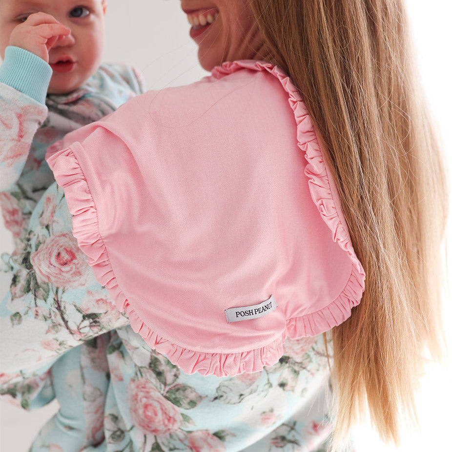 Spring Rose Burp Cloth Set