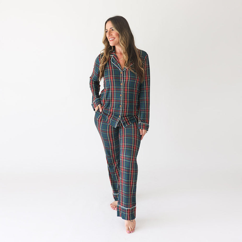 Tartan Plaid Women's Relaxed Pant Luxe Loungewear