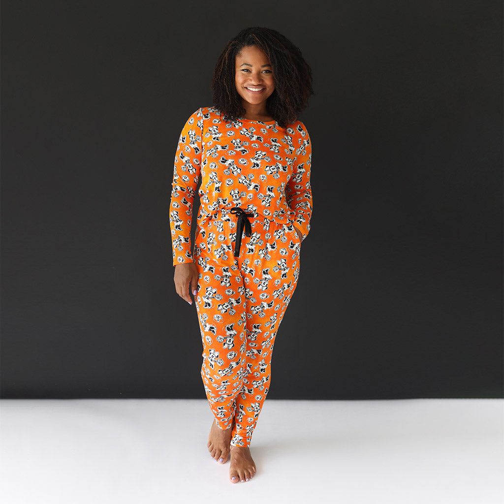 Disney Minnie Mouse Halloween Women's Long Sleeve Scoop Loungewear