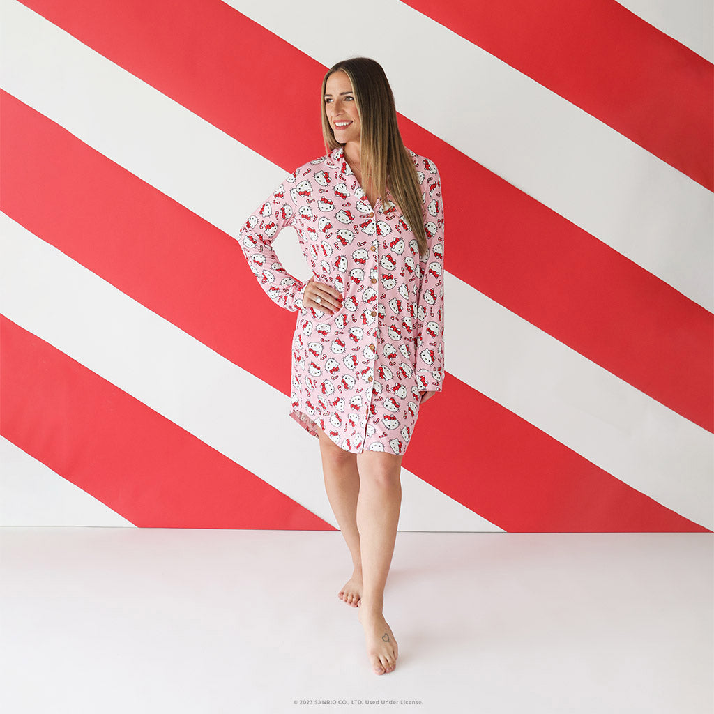Hello Kitty® Candy Cane Women's Luxe Sleep Shirt