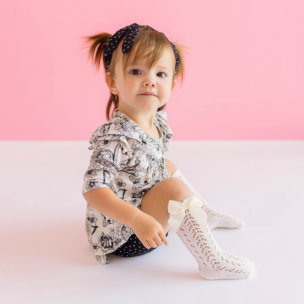 Junie 3/4 Sleeve Flutter Dress Bummie Set