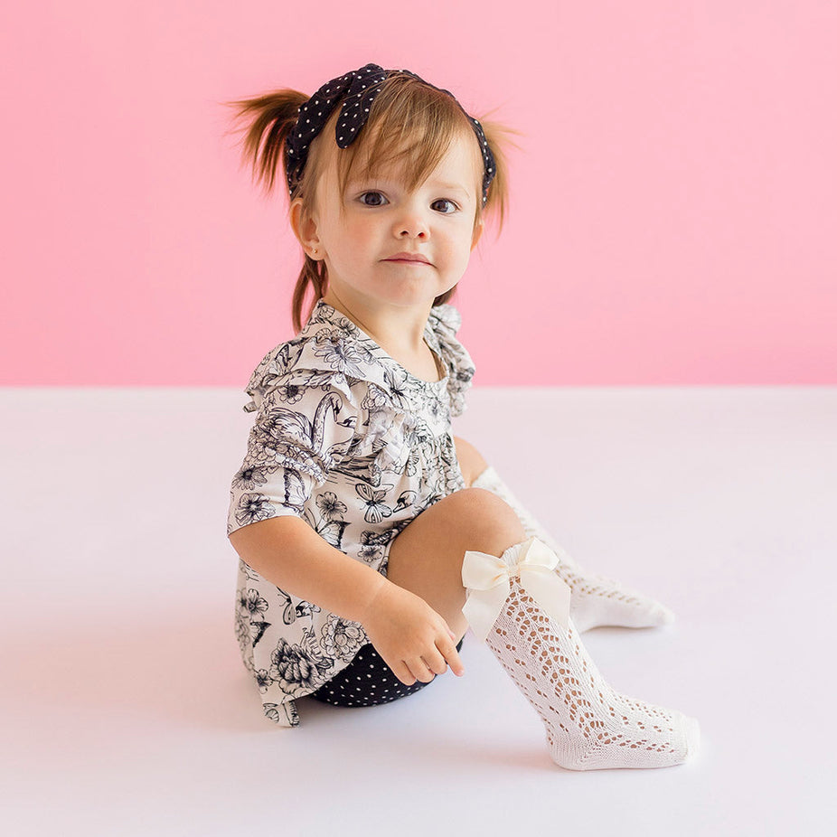 Junie 3/4 Sleeve Flutter Dress Bummie Set