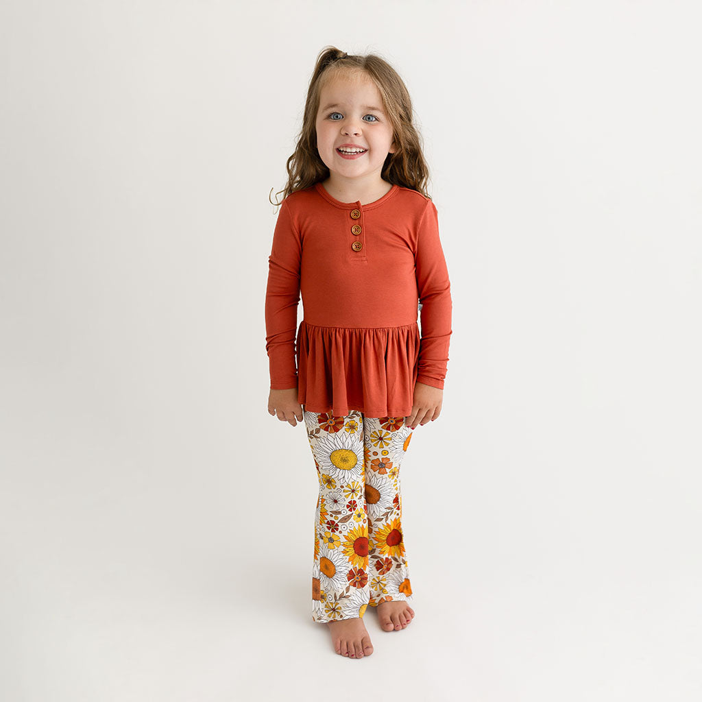 Goldie Peplum Bell Bottom Set