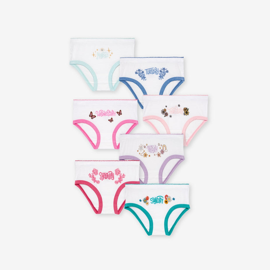 Posh Days of the Week Girls' Brief Set