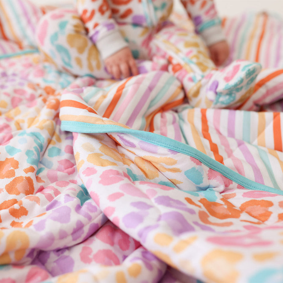 Mina & Hayden Reversible Quilted Patoo® Blanket
