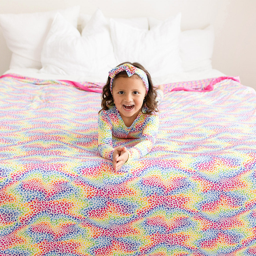 Lisa Frank® I Love Rainbow Leopard & I Love Lisa Frank® Grand Luxe Patoo® Blanket