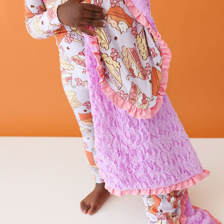 Pie Love You Minky Ruffled Luxette Patoo® Blanket