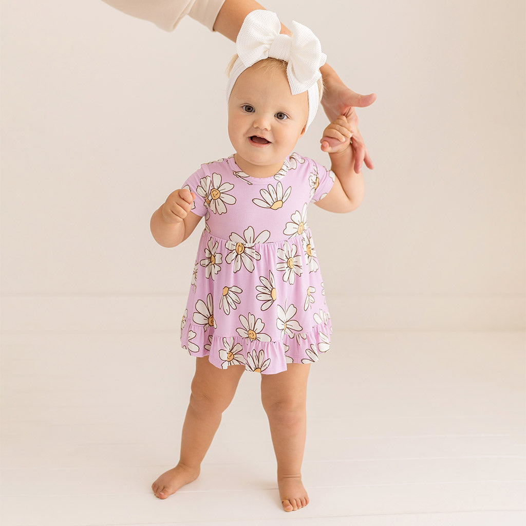 Jamie Ruffled Twirl Bodysuit Dress