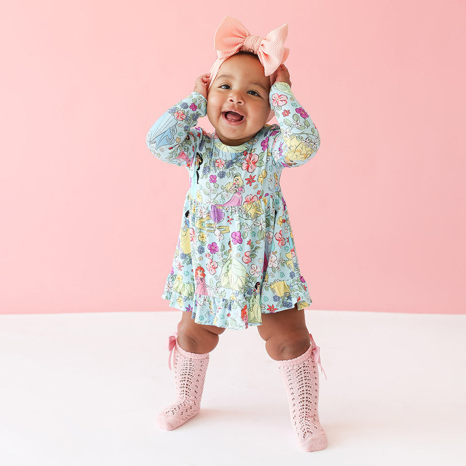 Disney Princess Long Sleeve Ruffled Bodysuit Dress
