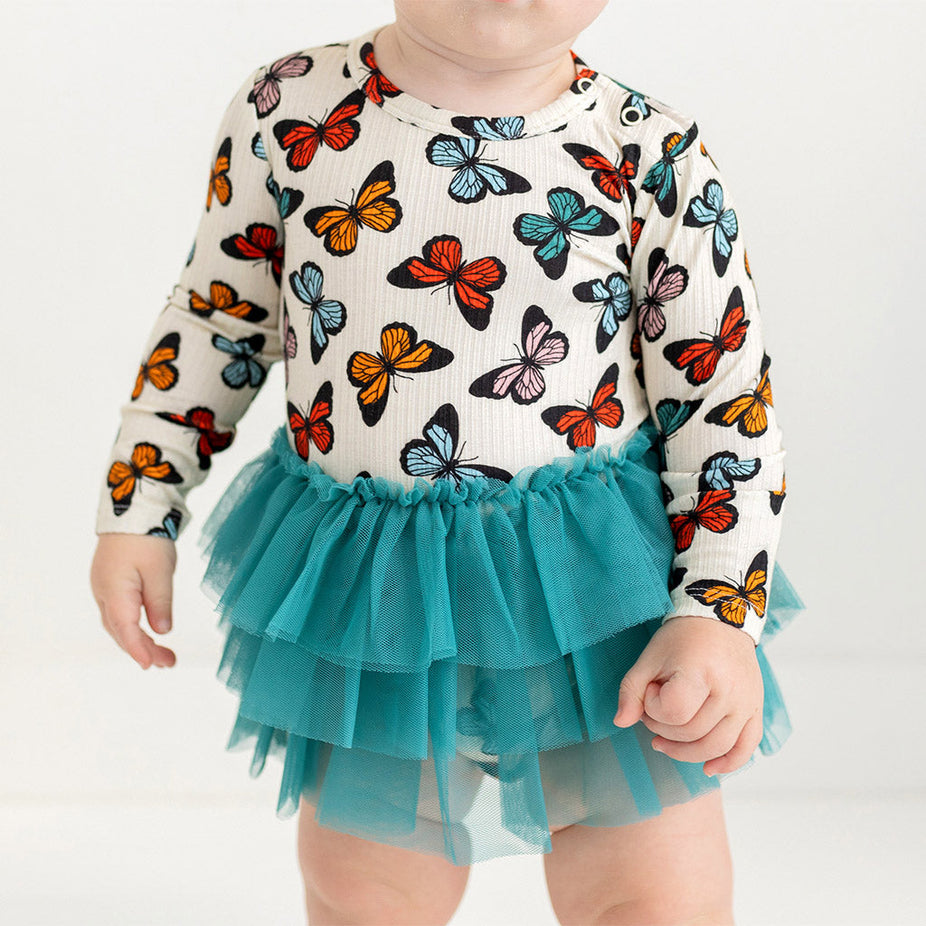 Larisa Long Sleeve Tulle Skirt Bodysuit
