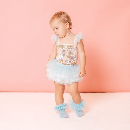 Dolly Ruffled Tulle Sleeveless Bodysuit