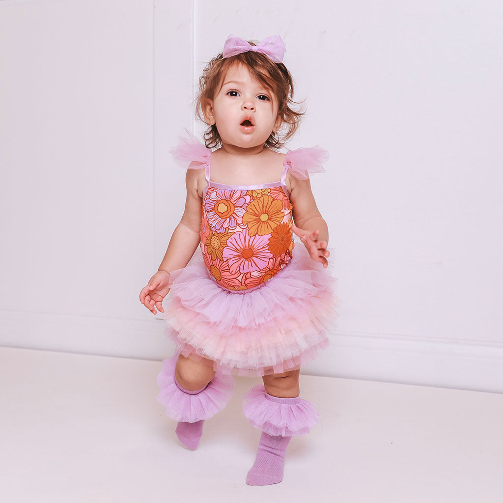 Meadow Ruffled Tulle Sleeveless Bodysuit