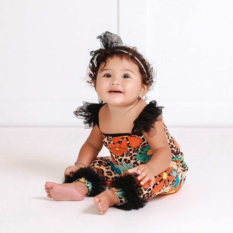 Moonbeam Ruffled Tulle Sleeveless Bodysuit