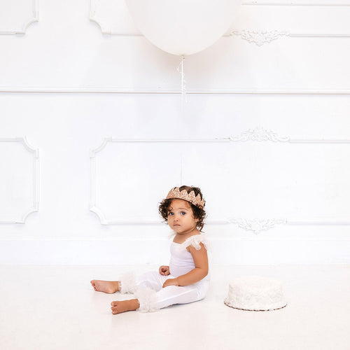 White Ruffled Tulle Sleeveless Bodysuit