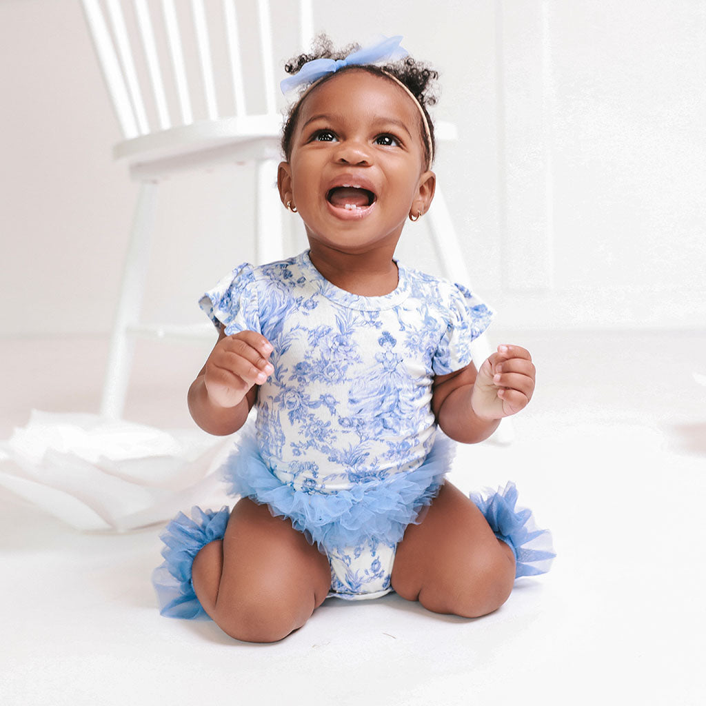 Briar Ruffled Cap Sleeve Tulle Bodysuit