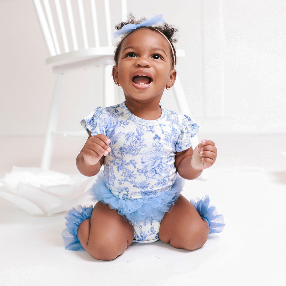 Briar Ruffled Cap Sleeve Tulle Bodysuit