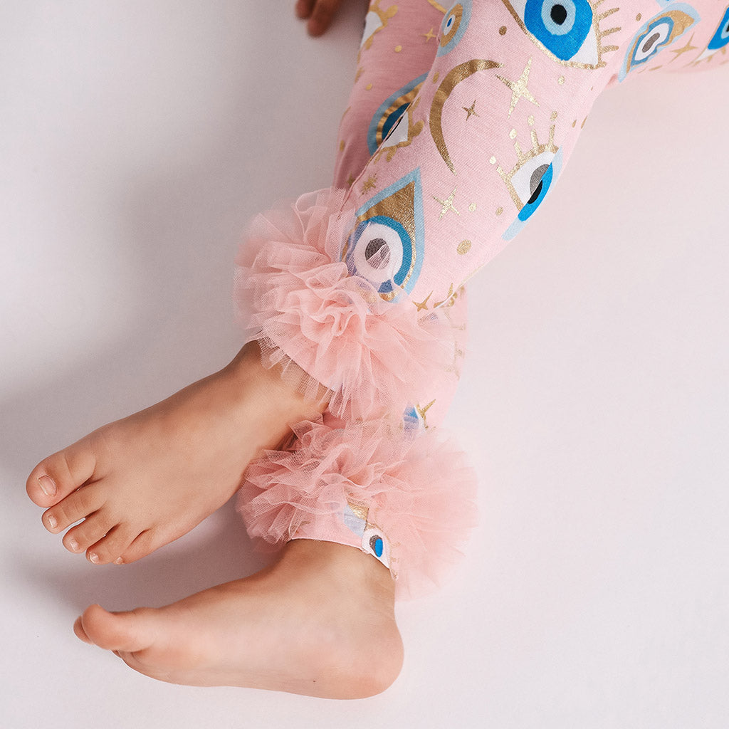 Posh Fiona Tulle Ruffled Leggings
