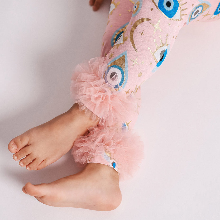 Posh Fiona Tulle Ruffled Leggings