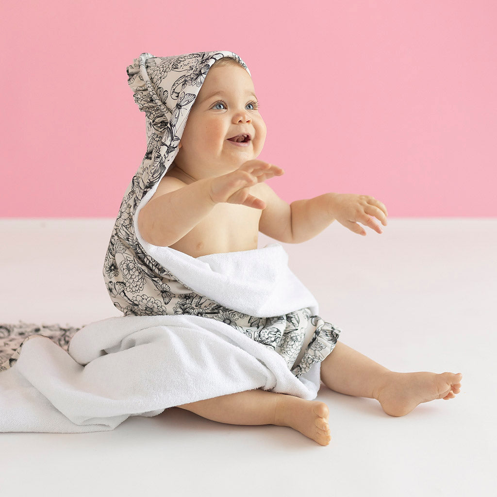 Junie Ruffled Hooded Towel