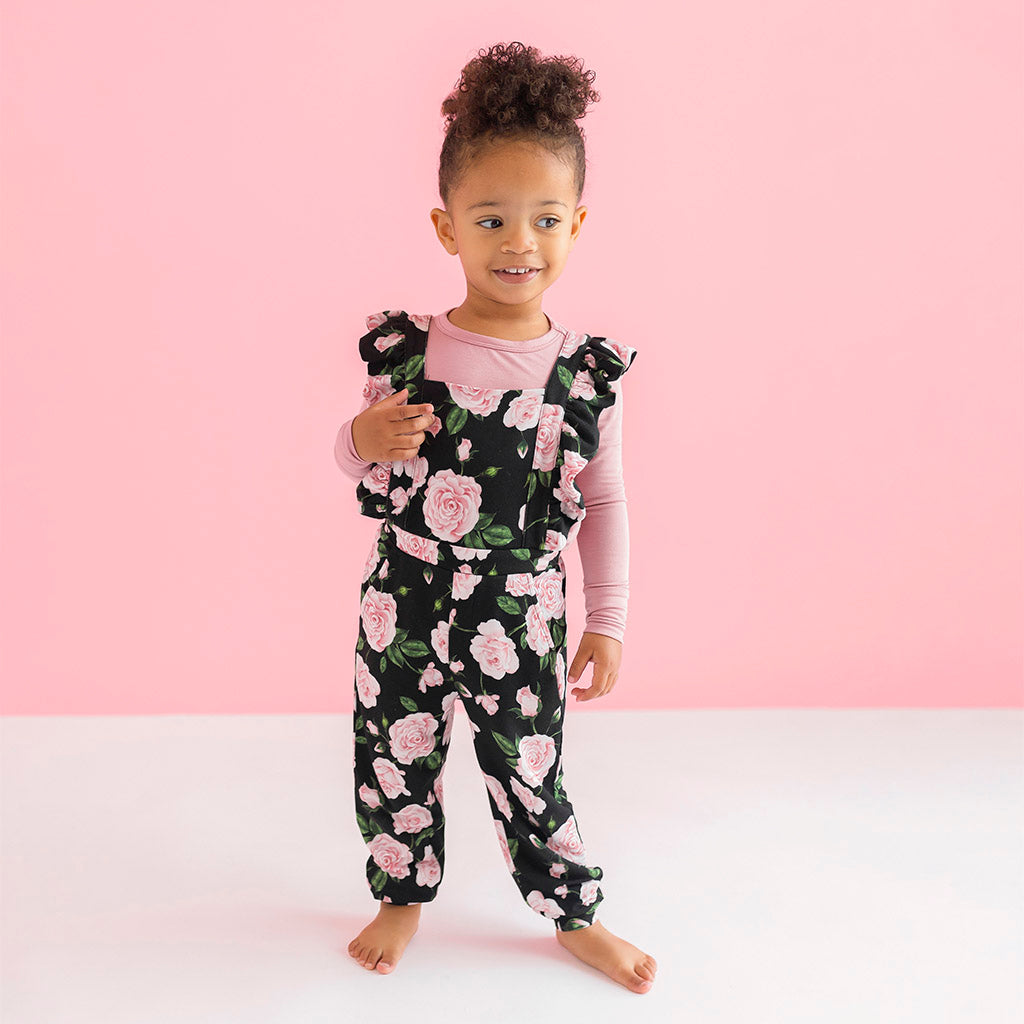 Harley French Terry Ruffled Overalls