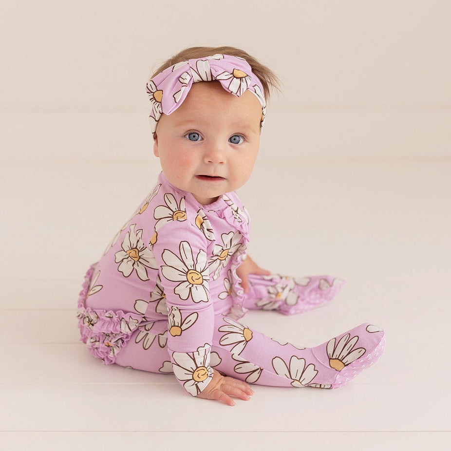 Jamie Footie Ruffled Zippered One Piece