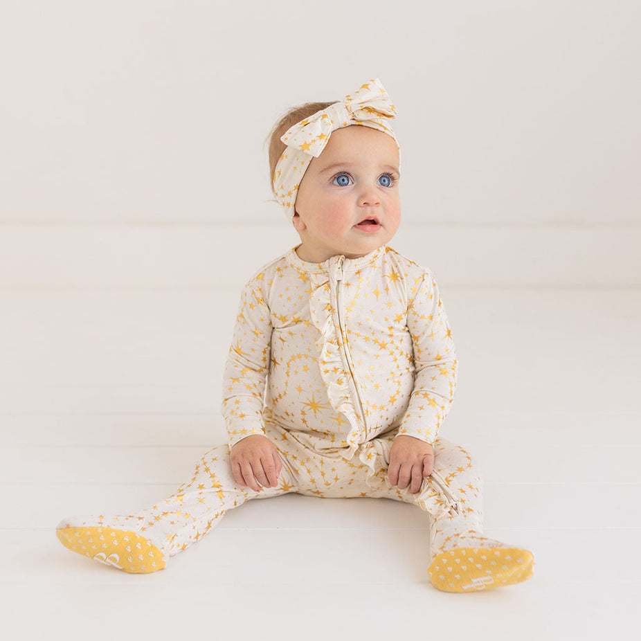 Olympia Footie Ruffled Zippered One Piece