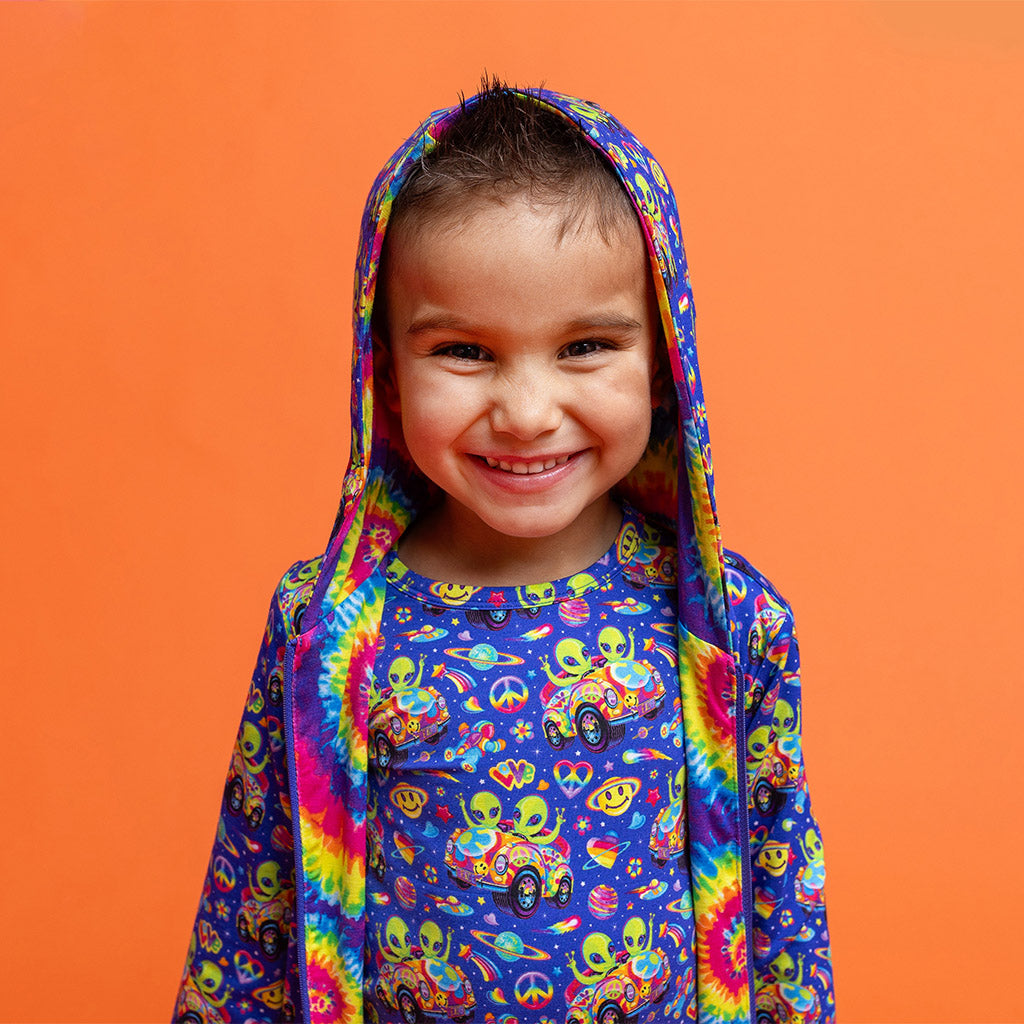 Lisa Frank® Zoomer & Zorbit & Lisa Frank® Tie Dye Reversible Long Sleeve Jacket