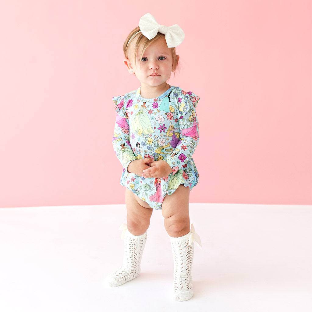 Disney Princess Ruffled Long Sleeve Bubble Romper