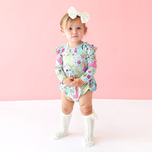 Disney Princess Ruffled Long Sleeve Bubble Romper
