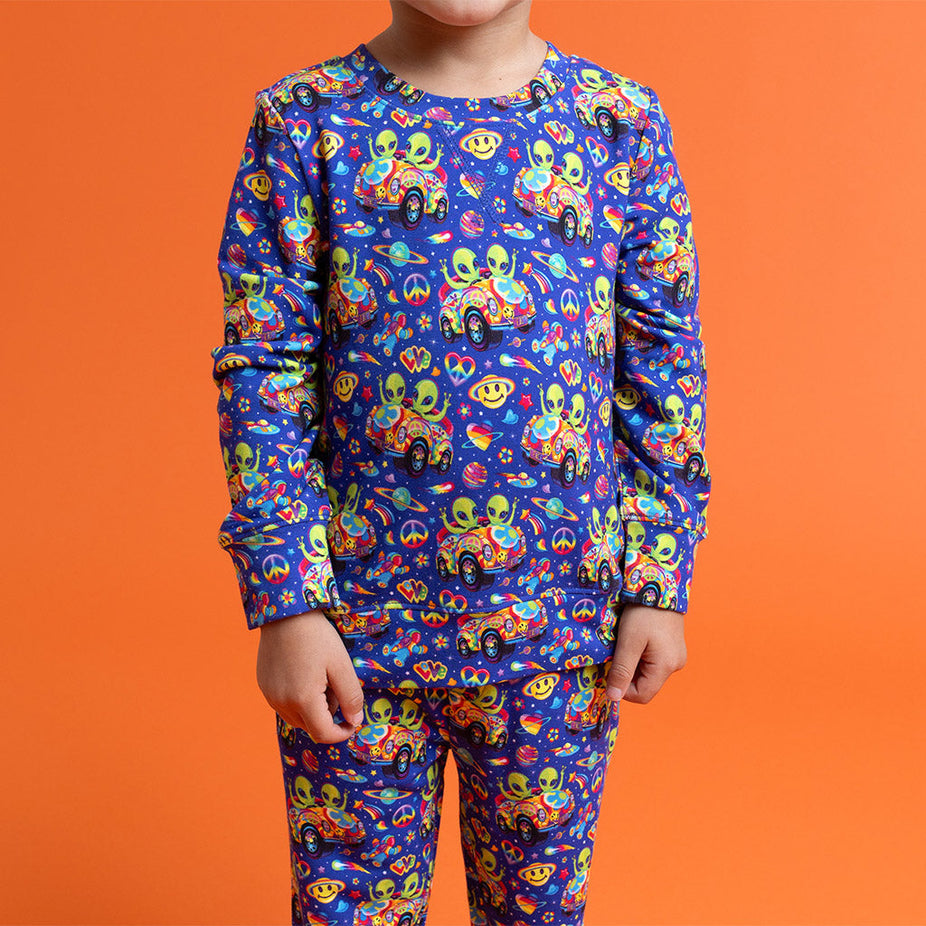 Lisa Frank® Zoomer & Zorbit French Terry Pullover Sweatshirt