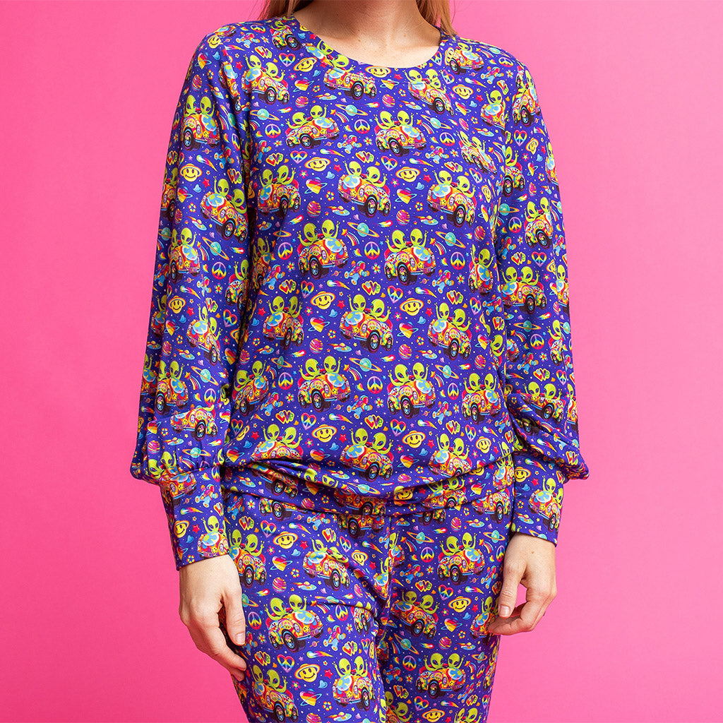 Lisa Frank® Zoomer & Zorbit Women's French Terry Sweatshirt