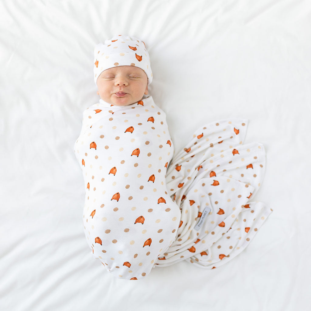 Lionel Swaddle Beanie Set