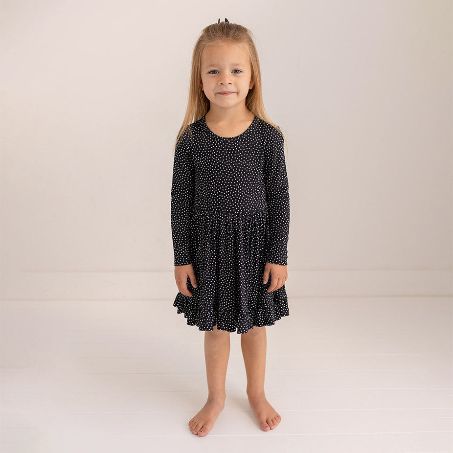 Aggie Long Sleeve Ruffled Twirl Dress