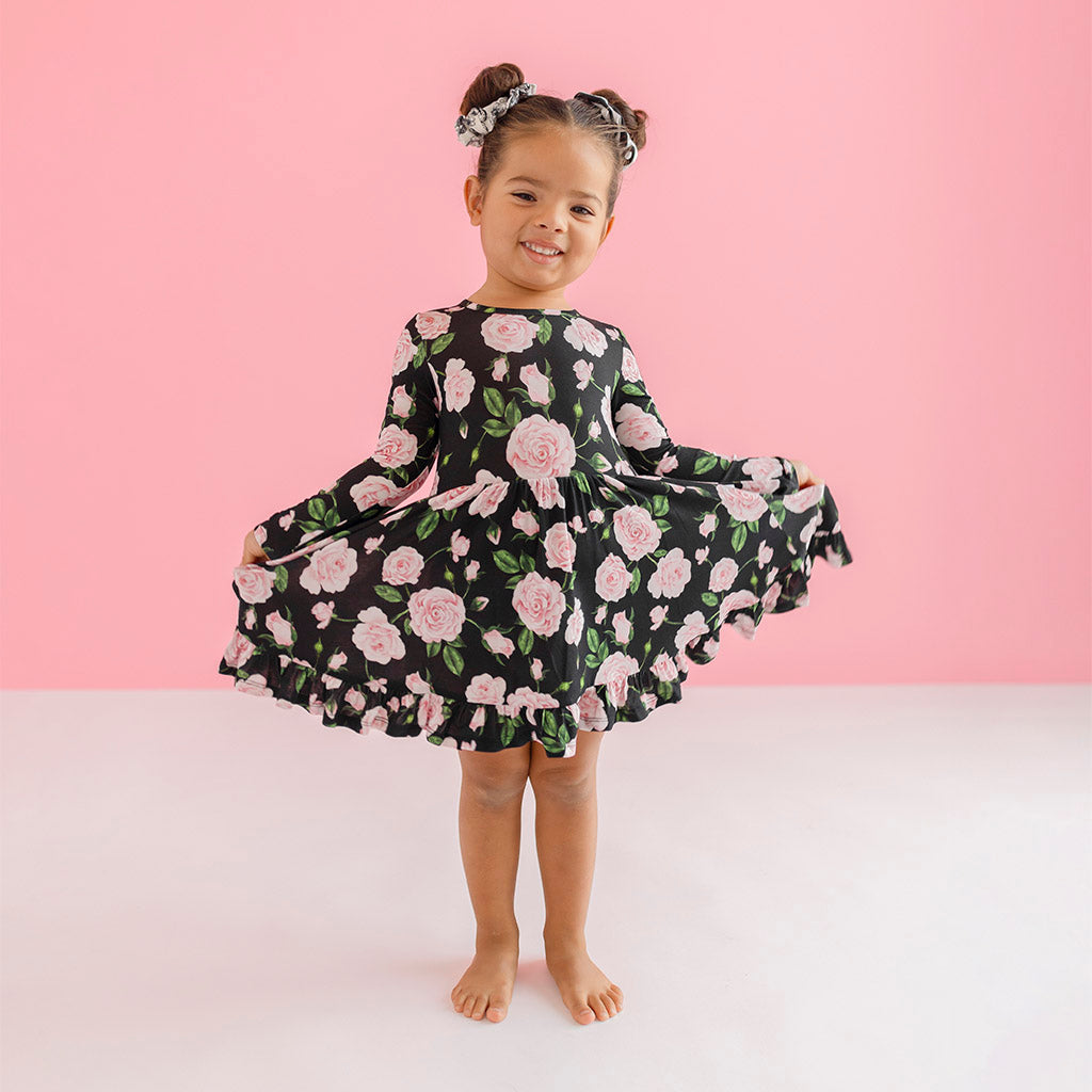 Harley Long Sleeve Ruffled Twirl Dress