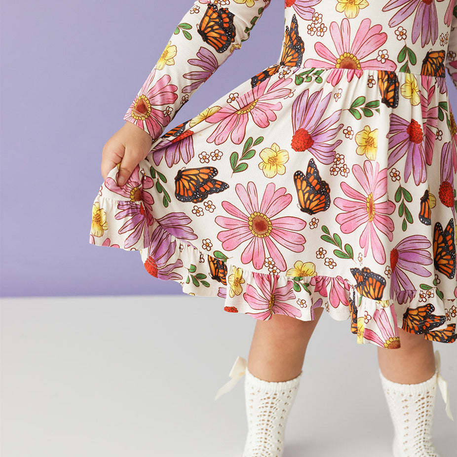 Kaavia Long Sleeve Ruffled Twirl Dress