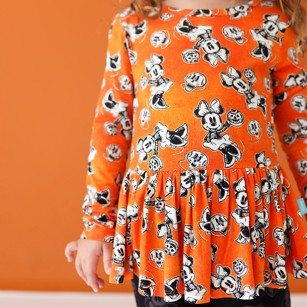 Disney Minnie Mouse Halloween Long Sleeve Peplum