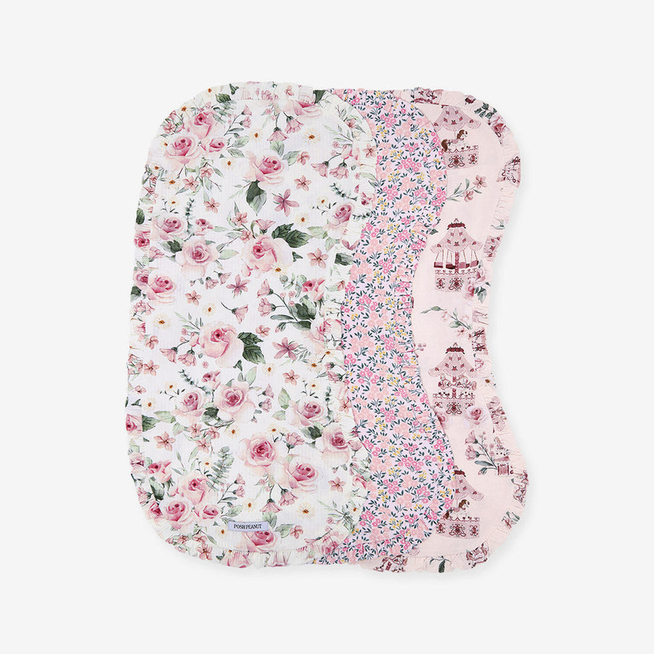 Bianca Jane Ruffled Burp Cloth Set
