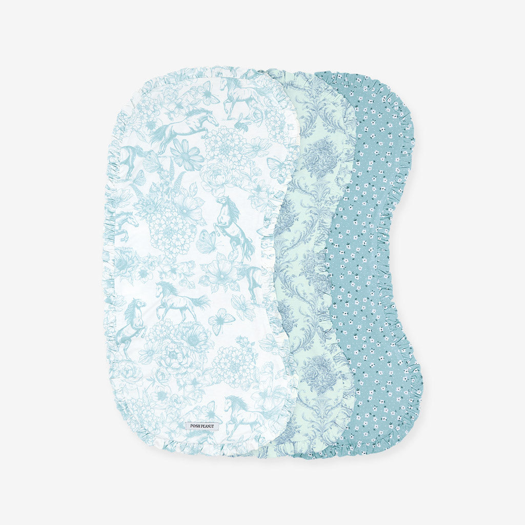 Charlotte Anne Ruffled Burp Cloth Set