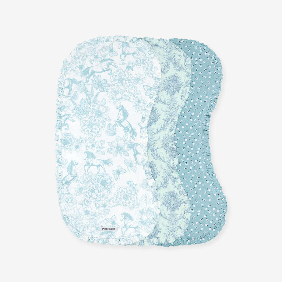 Charlotte Anne Ruffled Burp Cloth Set