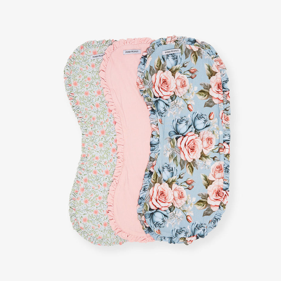 Mackenzie Ruffled Burp Cloth Set
