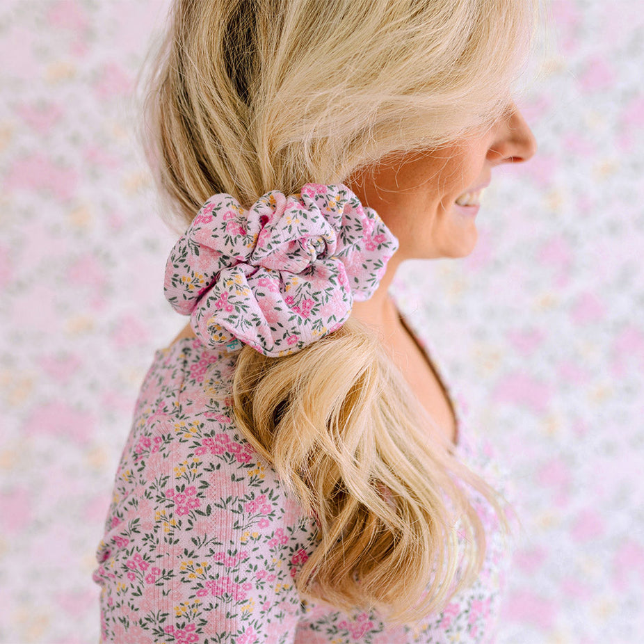 Meadow Haze Pointelle Oversized Scrunchie