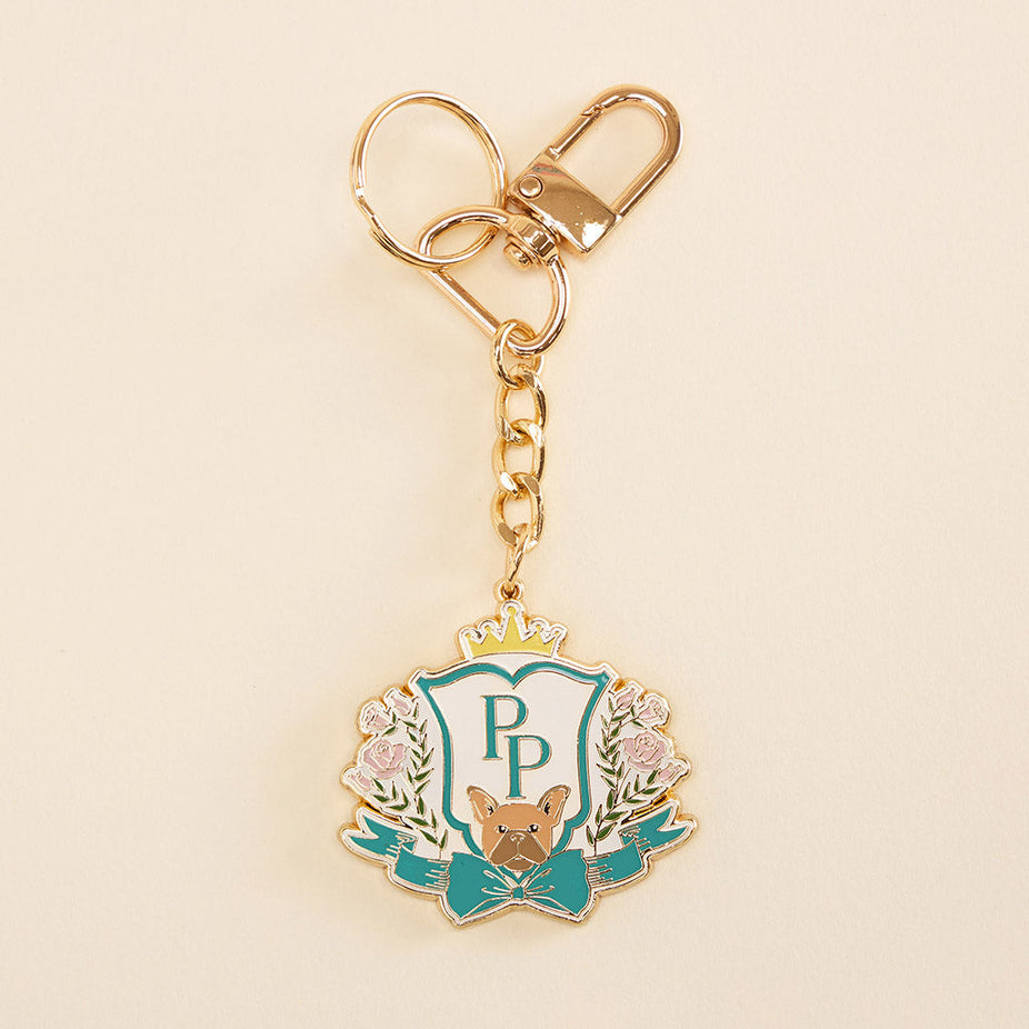 Posh Crest Frenchie Keychain