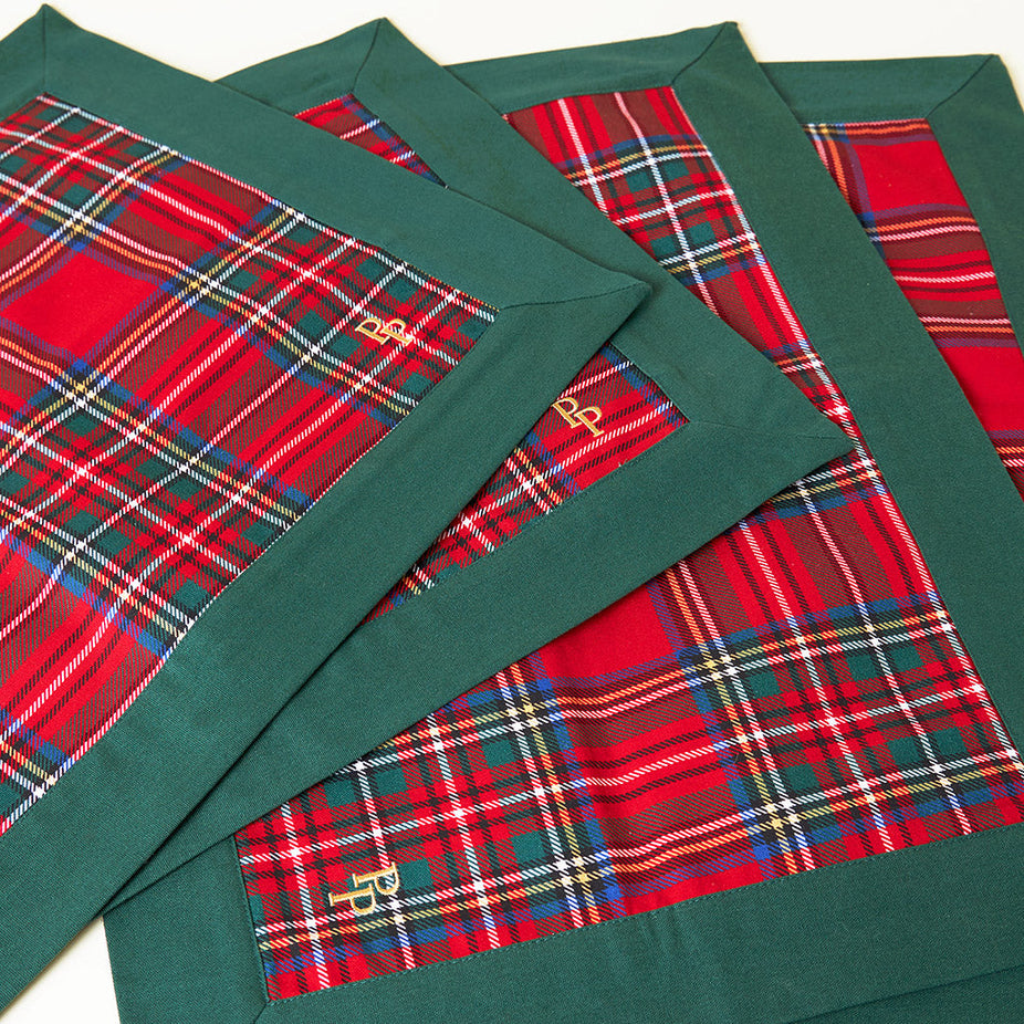 Red Tartan Plaid Placemats (Set Of 4)