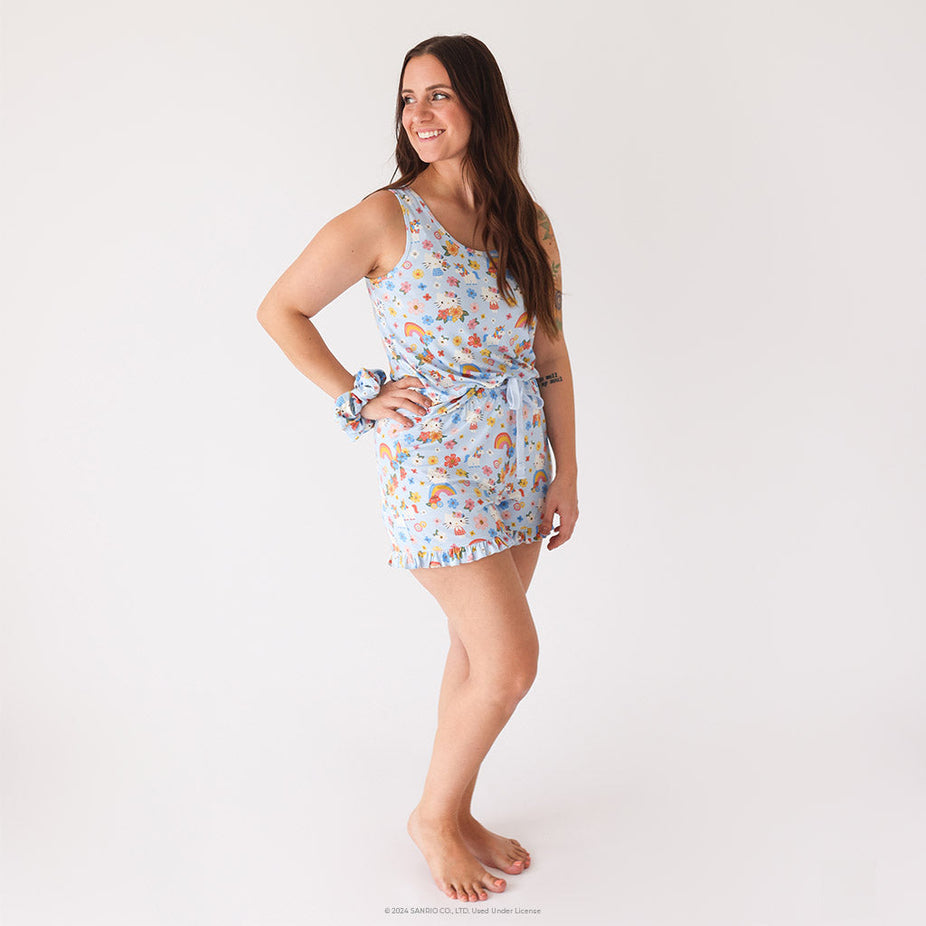 Springtime Blue Hello Kitty® Women's Tank Ruffled Short Set